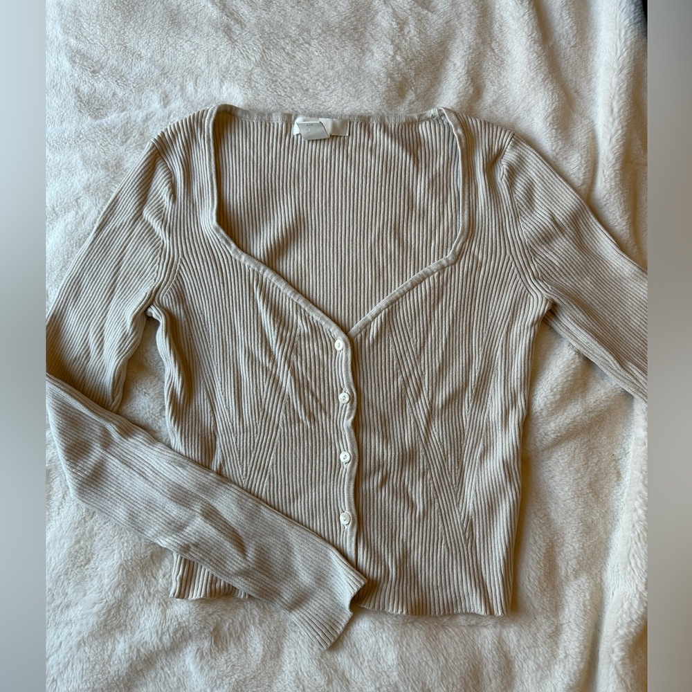 H&M Sweetheart Neckline Cardigan